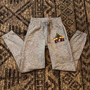 Christmas style pants snoopy crown imprint